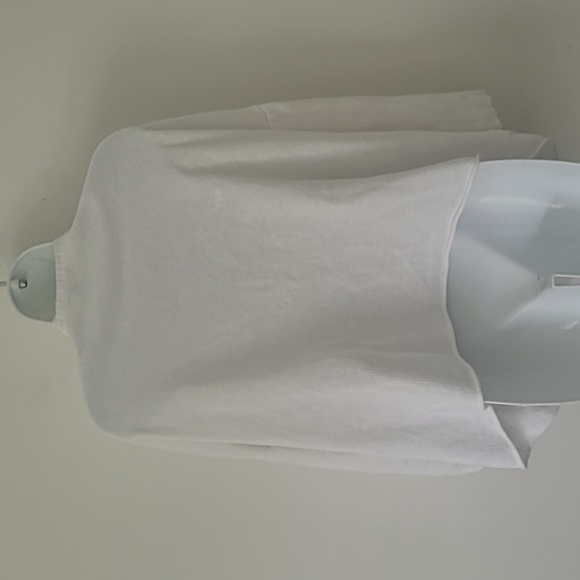 Eileen Fisher Linen and Cotton Blend Open Front Knit flowy Cardigan in white - Picture 8 of 10